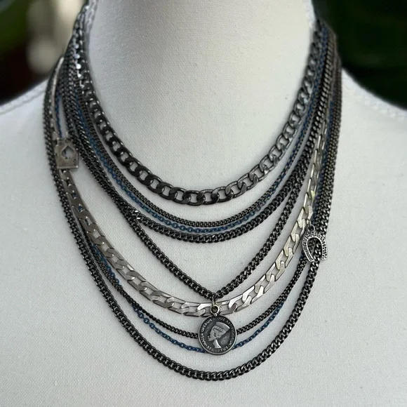 Hagar Satat multi chain necklace - Picture 1 of 8